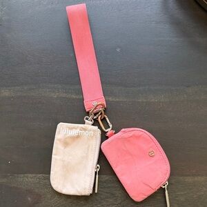 Lululemon Pink and Beige Keychain Pouches
